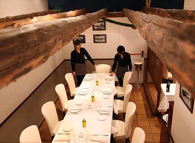 Comedor del restaurante María Pita, en Madrid.