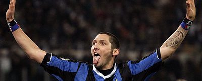 Materazzi celebra un gol con el Inter.