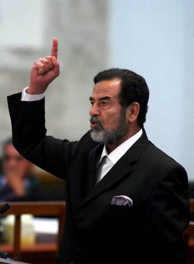 Sadam Husein, durante una sesión del juicio, el pasado 8 de noviembre.