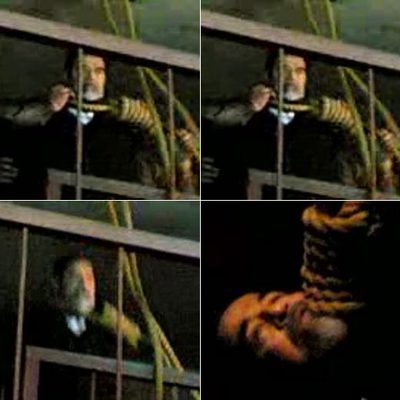 Imágenes del ahorcamiento de Sadam Husein grabadas en un vídeo con un teléfono móvil y difundidas en el portal  YouTube. 