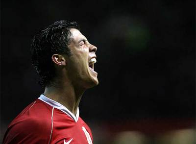 Cristiano Ronaldo canta un gol al Reading.