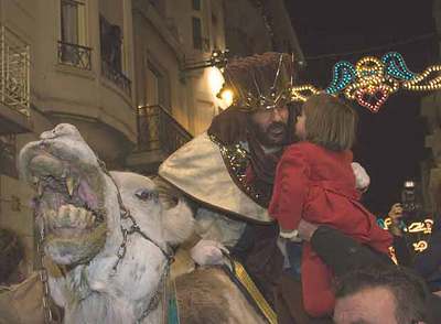 Cabalgata de Reyes Magos, anoche en Alcoi.