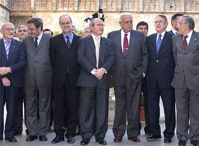 Almuerzo con los presidentes de las 10 cajas catalanas