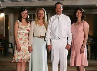 Los cuatro actores principales de  Big love.  