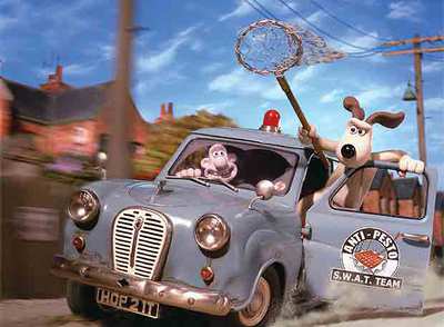 Imagen de la comedia  Wallace & Gromit. 