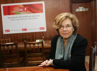 Irene Novales, ayer en la sede del PSE en Amurrio.