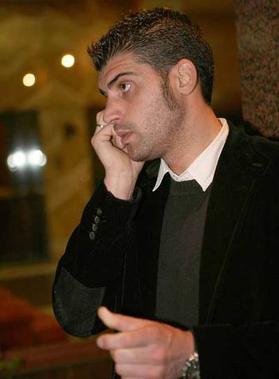 Óscar Pereiro, anoche, tras la conferencia de prensa que dio en Vigo.