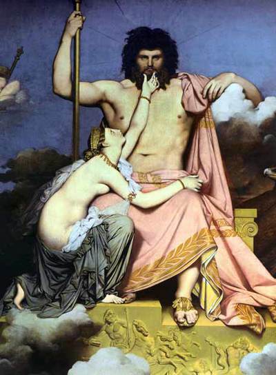 'Júpiter y Tetis', de Ingres, tomado del libro de García Gual.