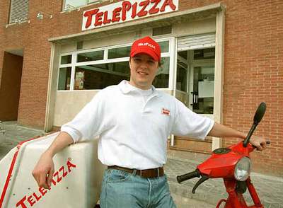 Un repartidor de Telepizza.
