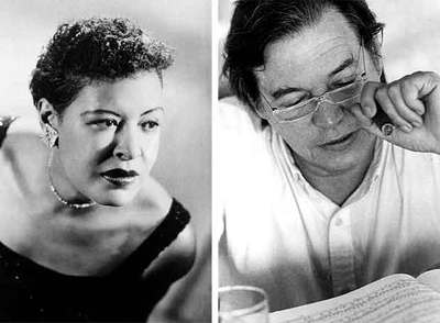 Billie Holiday (a la izquierda), en septiembre de 1958, y el compositor brasileño Antonio Carlos Jobim.