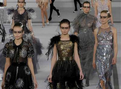 Un momento del desfile de Karl Lagerfeld para Chanel, el martes.