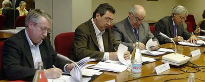 De izquierda a derecha, José I. Fernández, Toni Ferrer, Juan Jiménez Aguilar y Elias Aparicio.