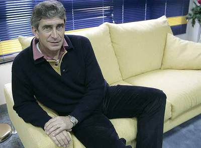 Manuel Pellegrini, en un momento de la conversación.