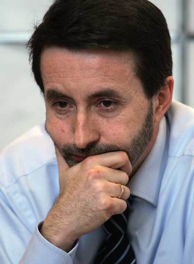 Josu Jon Imaz, presidente del PNV, durante la entrevista.