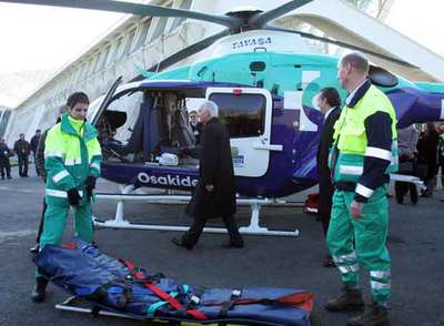 La primera ambulancia aérea