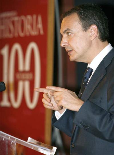 José Luis Rodríguez Zapatero, durante su intervención.