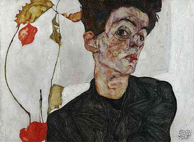 Autorretrato con linterna china  (1912), de Egon Schiele.