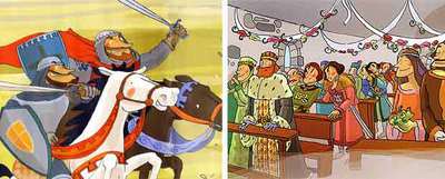 Ilustraciones de Cristina Picazo en  El Cid,  tercer volumen de la colección Mis Primeros Clásicos.