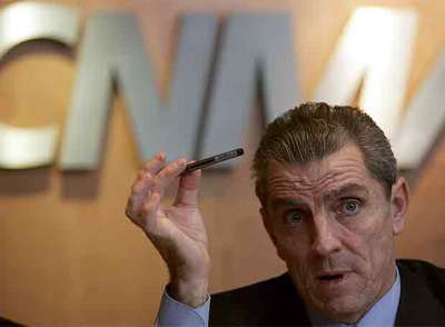 El presidente de la CNMV, Manuel Conthe, durante la reciente presentación del  Plan contra el abuso de mercado.  