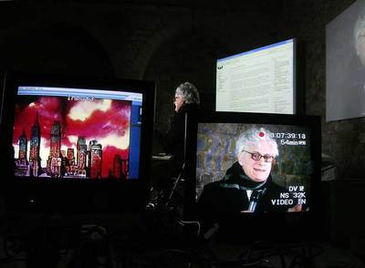 Imagen del plató de  HoritzóTV  en La Cappella de Barcelona.