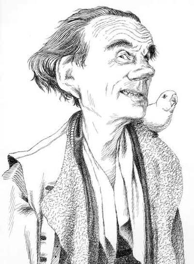 Louis-Ferdinand Céline visto por Tullio Pericoli.