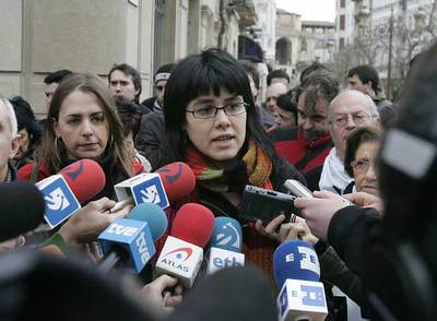 Irati Aranzabal, compañera sentimental de Iñaki de Juana, en Vitoria.