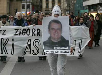 Marcha en San Sebastián por la libertad del etarra