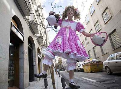La modelo del fotógrafo Luis Baylón para su cartel del Círculo, retratada ayer en Madrid.