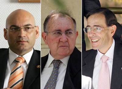 Javier Gómez Bermúdez, Fernando García Nicolás y Félix Alonso Guevara.