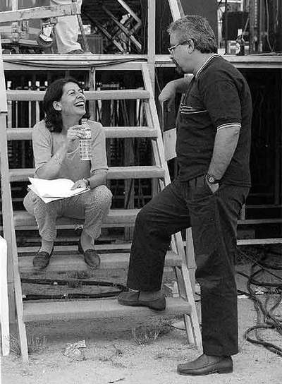 Sabanés y Pérez, juntos en un acto del partido en 1999.