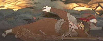 Representación de 'Noche de guerra en el Museo del Prado', de Alberti, en el Teatro de Madrid.