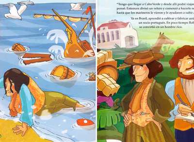 en  Robinson Crusoe,  de la colección Mis Primeros Clásicos.