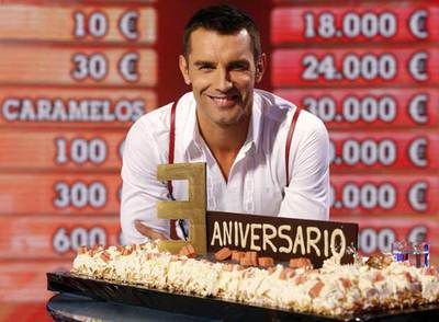 Jesús Vázquez celebra el tercer aniversario de  ¡Allá tú!   (Tele 5) .