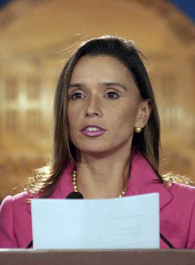 María Consuelo Araújo, durante su comparecencia de ayer.