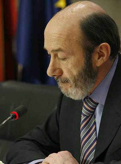 Alfredo Pérez Rubalcaba, en su comparecencia.