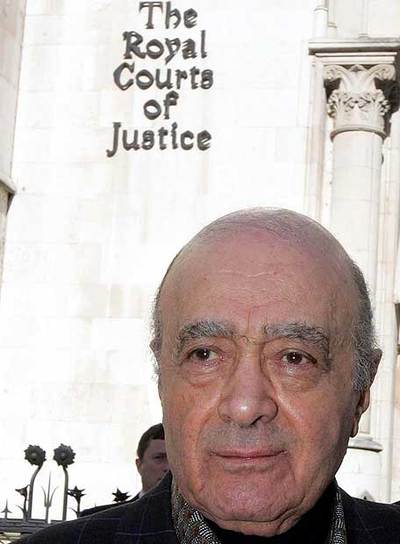 Mohamed al Fayed habla con la prensa ayer en Londres.