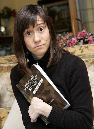 Mercedes García Laso, en su casa de Logroño.