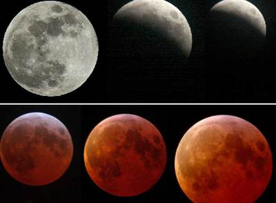 El eclipse, visto desde el monte Vodno, al sur de Skopie, la capital de Macedonia.