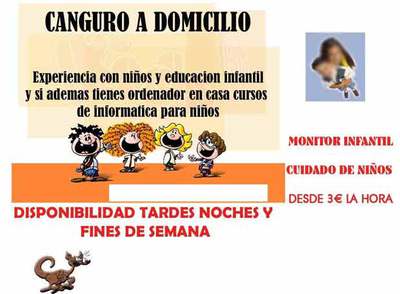 Uno de los anuncios con los que Nanysex  se ofrecía como canguro.