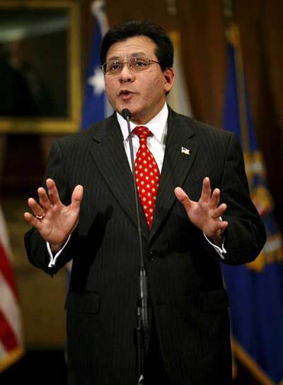 El ministro de Justicia de EE UU, Alberto Gonzales, ayer.