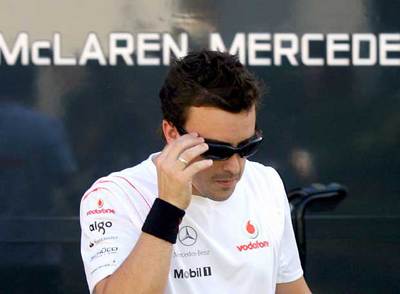 Fernando Alonso, en el circuito de Melbourne.