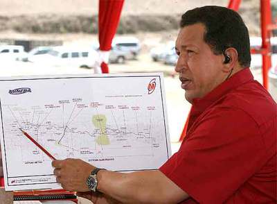 Hugo Chávez, durante su programa  Aló, presidente  el pasado domingo.