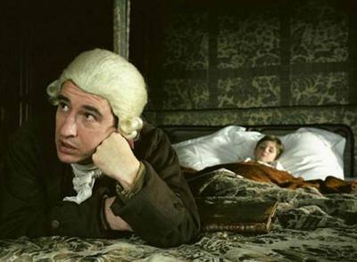 Fotograma de  Tristram Shandy,   con  Steve Coogan en primer plano.