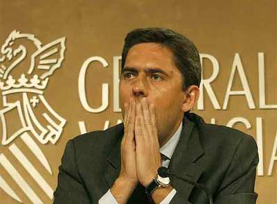 Vicente Rambla, durante la comparecencia de ayer tras el pleno del Consell.