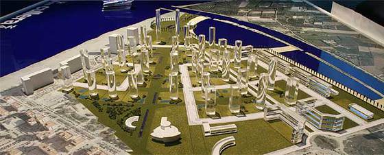 Maqueta del plan del  Manhattan  de Cullera.