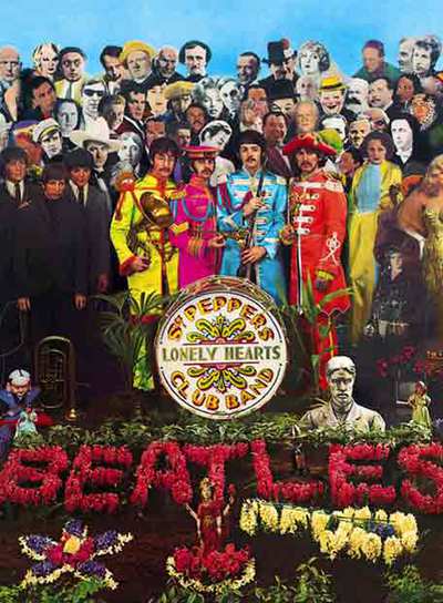 Portada del disco  Sgt. Pepper's lonely Hearts Club Band,  de los Beatles.