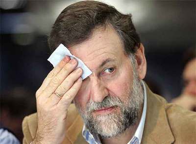 El presidente del PP, Mariano Rajoy, durante el mitin en Valencia.