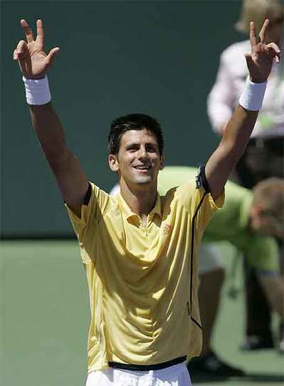 Novak Djokovic, tras ganar el torneo de Miami.