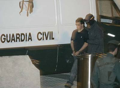 José Ángel Lerín Sánchez, supuesto jefe del  comando Donosti,  tras su detención.