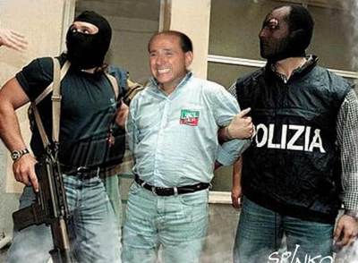 La foto de Berlusconi colgada en su página  web. 